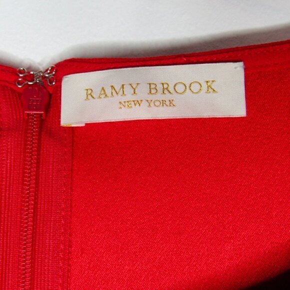 Ramy Brook - Red/Black Long Sleeve Top - Picture 3 of 4